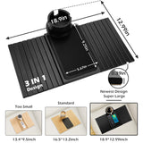 BAMBOOTRAY Couch Cup Holder Tray, 3 in 1 Large Couch Arm Table,Bamboo Sofa Clip on Tray Table with 360° Ratated Phone Holder for Couch,Armrest Tray for Drink,Snacks,Remote,Phone