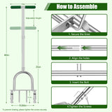 Bigwish Manual Lawn Core Aerator Tool, Stainless Steel Plug Aerator