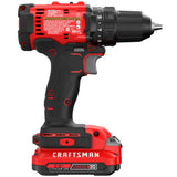 CRAFTSMAN V20 1/2 in Cordless Drill Set With 2.0 Ah Battery, Charger and Double Ended Bit, LED Light, Long Runtime, Ergonomic Power Drill Driver (CMCD702D1)