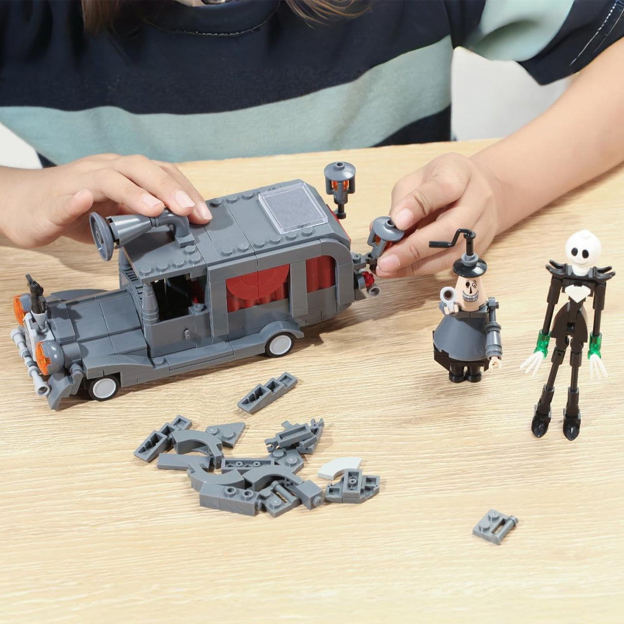 Spaciolo Horror Halloween Toy Building Set, Night Before Christmas Jack and The Mayor of Halloween Town, Mayor-Mobile, Creative Buildable Toy Kit Gifts for Movie Fans Friends Kids, 324PCS