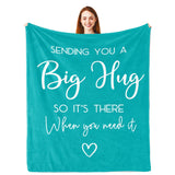 Pubrave Gifts for Women, Thinking of You/Cheer Up/Inspirational Gifts for Christmas/Birthday/Get Well, Hug/Love Blanket Teal 60x50in