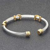 OSIRIDEH2 Cable Bracelets For Women, Multifunctional Twisted Bracelets for Women, Famous Twisted Cable Bracelets Bracelet Designs Women's Bracelets Fashion Jewelry Trendy Women' (Gold)
