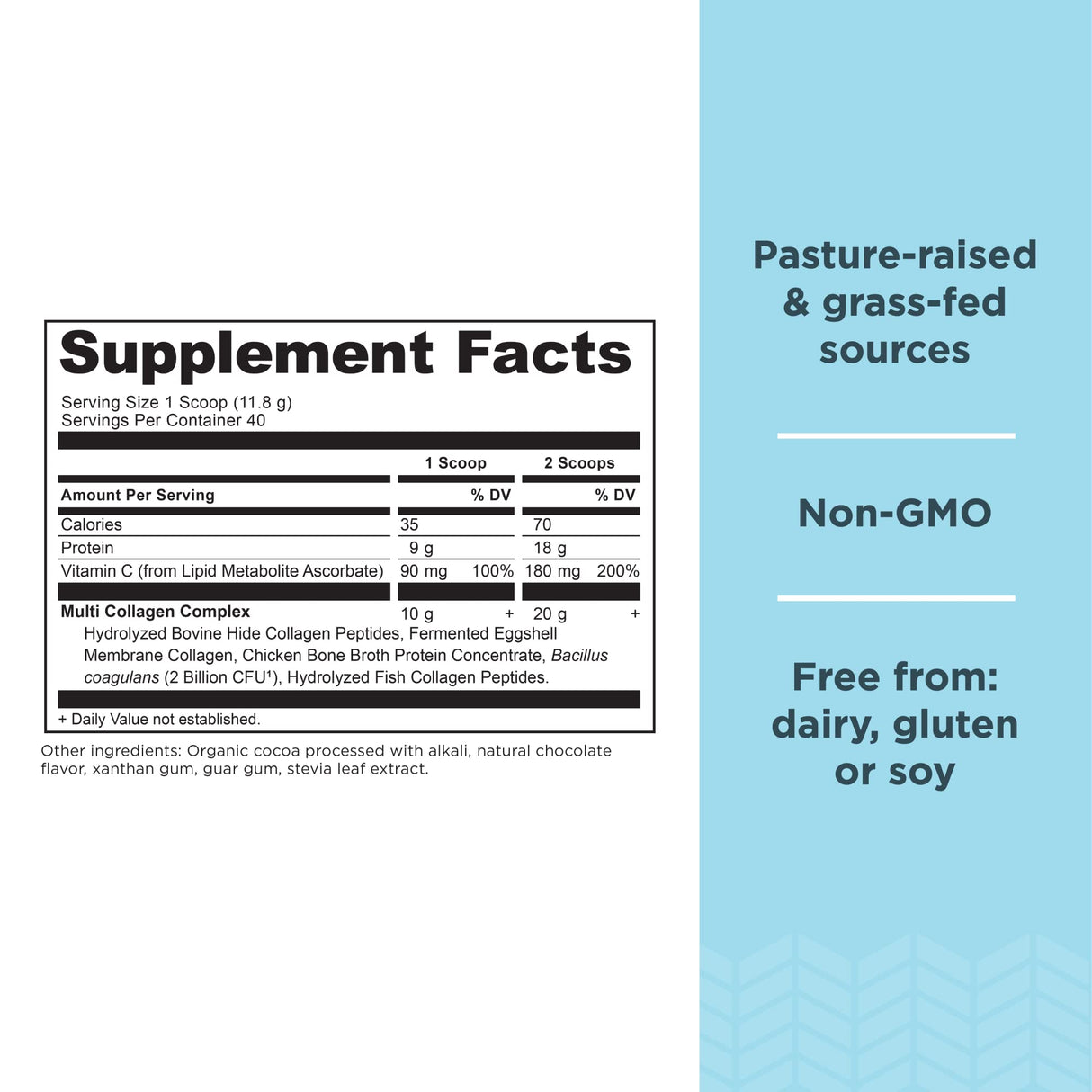 Ancient Nutrition Hydrolyzed Collagen Peptides Powder with Probiotics, Chocolate Multi Collagen Protein for Women and Men with Vitamin C, 40 Servings, Supports Skin and Nails, Gut Health, 16.65oz