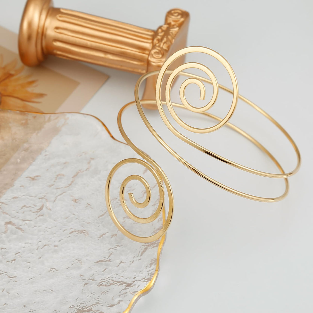 BOMAIL 6 Pcs Gold Arm Cuff Jewelry for Women