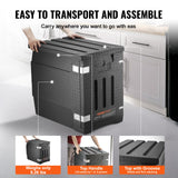 VEVOR Insulated Food Pan Carrier, 95 Qt Hot Box for Catering, LLDPE Food Box Carrier with Double Buckles, Front Loading Food Warmer for Restaurant, Canteen, etc.