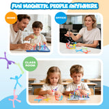 20Pcs Magnetic Travel Toys, Magnets Men for Kids with Portable Metal Box