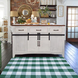 Christmas Outdoor Mat Buffalo Plaid Christmas Decor Rug Cotton Hand-Woven Layered Door Mats Washable Carpet for Front Porch, Kitchen, Farmhouse, Entryway