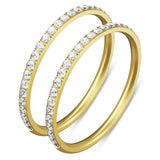 2-Pack 14K Gold Plated Stackable Bands for Oura Ring 5/Oura Ring Gen 4/3