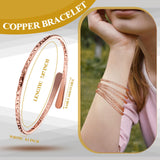 Otuuz 6 Pcs Copper Bracelets for Men Women Copper Cuff Bangle, Wire Overlap