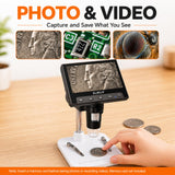 Elikliv Microscope, Digital Coin Microscope 1000x with Lights, EDM4, 4.3''