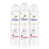Dove Invisible Antiperspirant Dry Spray Clear Finish 3PK 3.8 oz