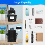 supregear Crutch Accessories Bag, Water-Resistant Storage Pouch with Cup Holder and Multiple Pockets, Large Capacity Organizer for Underarm Crutches, Black