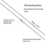 BLThing Silver Bracelets for Women 2.2mm Singapore Twist Bracelet