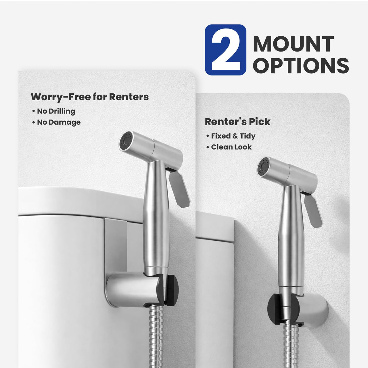 BRITULIF Handheld Bidet Sprayer for Toilet, Jet Sprayer for Toilet Muslim Shower, Adjustable Cloth Diaper Sprayer Bidets Attachment for Toilet, Toilet Bidet Sprayer with Bidet Hose for Feminine Wash
