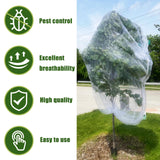 12'x12' Large Fruit Tree Netting with Zipper - Protects Fruit from Squirrels, Birds & Pests, Heavy-Duty Tree Covers for Fruit Trees (White)