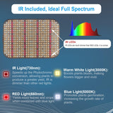 FECiDA 1300W Equivalent LED Grow Light, 130 Watt Power Draw, 0–100 Dimmable