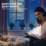 Stocking Stuffers for Men, Women, Teens, Kids & Adults - Neck Reading Light & Book Lights - 3 Color & 6 Brightness, Flexible Arm, 80H Rechargeable - Christmas Gift White Elephant Gifts for Book Lovers