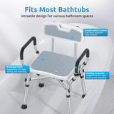 Shower Chair for Inside Shower, BRITULIF 550 lbs Heavy Duty Shower Chair for Elderly and Disabled, Shower Seat FSA/HSA Eligible, 6 Height Adjustable, Ideal for Adult and Senior Bathroom Needs