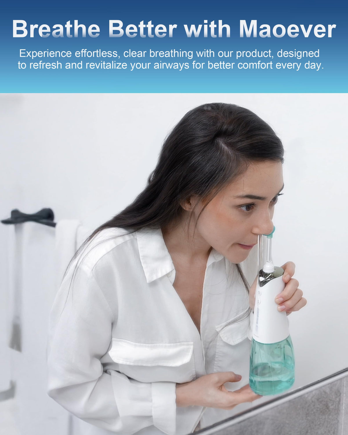 Sinus Rinse Small Machine Sinus Cleaner Machine, Cordless Nasal Rinse Machine for Sinus Relief ...