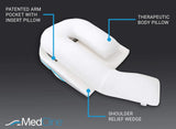MedCline Shoulder Relief System with Extra Cases, Bed Wedge Pillow for Shoulder Pain Relief and Therapeutic Body Pillow, Inclined Sleep Position with Arm Pocket, Large for 5'10" and Above