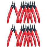 HOUSERAN 170 Wire Cutters, 10 PACK, 5 Inch Micro Flush Cutter, Small Wire Cutters Spring Loaded Cutting Pliers, Side Cutters, Diagoanl Cutters for Jewelry Making, Models, Zip Ties Plastic Wire Snips