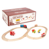 Wooden Train Track 52 Piece Set-18 Feet Of Track Expansion - 5 Distinct Pieces - 100% Compatible with All Major Brands Including Thomas Wooden Railway System: Screen Free Christmas Gift For Toddlers
