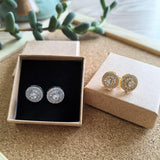 LuReen Earring Studs for Men Women Cubic Zirconia Earrings Set (2 Pairs)