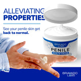 3 Pack Bravado Labs Premium Penile Health Creme - 100% Natural Cream Lotion for Men's Intimate Health - Redness, Dryness, Anti-Chafing Relief Moisturizer - 4 oz