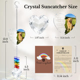 Personalized Pet Memorial Suncatcher - Dog Memorial Gifts for Loss of Dog,Pet Loss Sympathy Gift,Custom Crystal Cat Dog Remembrance Bereavement Gift (Heart Photo)