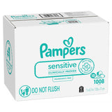 Pampers Sensitive Baby Wipes, Unscented, Fragrance Free, Clinically Proven, Water Based, Hypoallergenic, Multi-Use, Hand Wipes, 1008 Wipes Total (18X Flip-Top Packs)