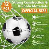 Glimin 12 Pack Operation Christmas Bulk Items Soccer Ball with Pump Needles, Official Size 3/4/5 Soccer Ball Deflated Gift for Christian Charity Donation Training Practice(Multicolor,Size 5,Cute)