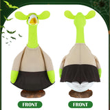 Yeyeplum Porch Goose Costume Fits Large 23" H Statue Lawn Garden Goose Costume for Concrete Statue Garden Yard Patio Outdoor Cement Geese Decoration