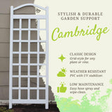 Dura-Trel Cambridge Wall Mounted Garden Vinyl Trellis, 28" x 75", White