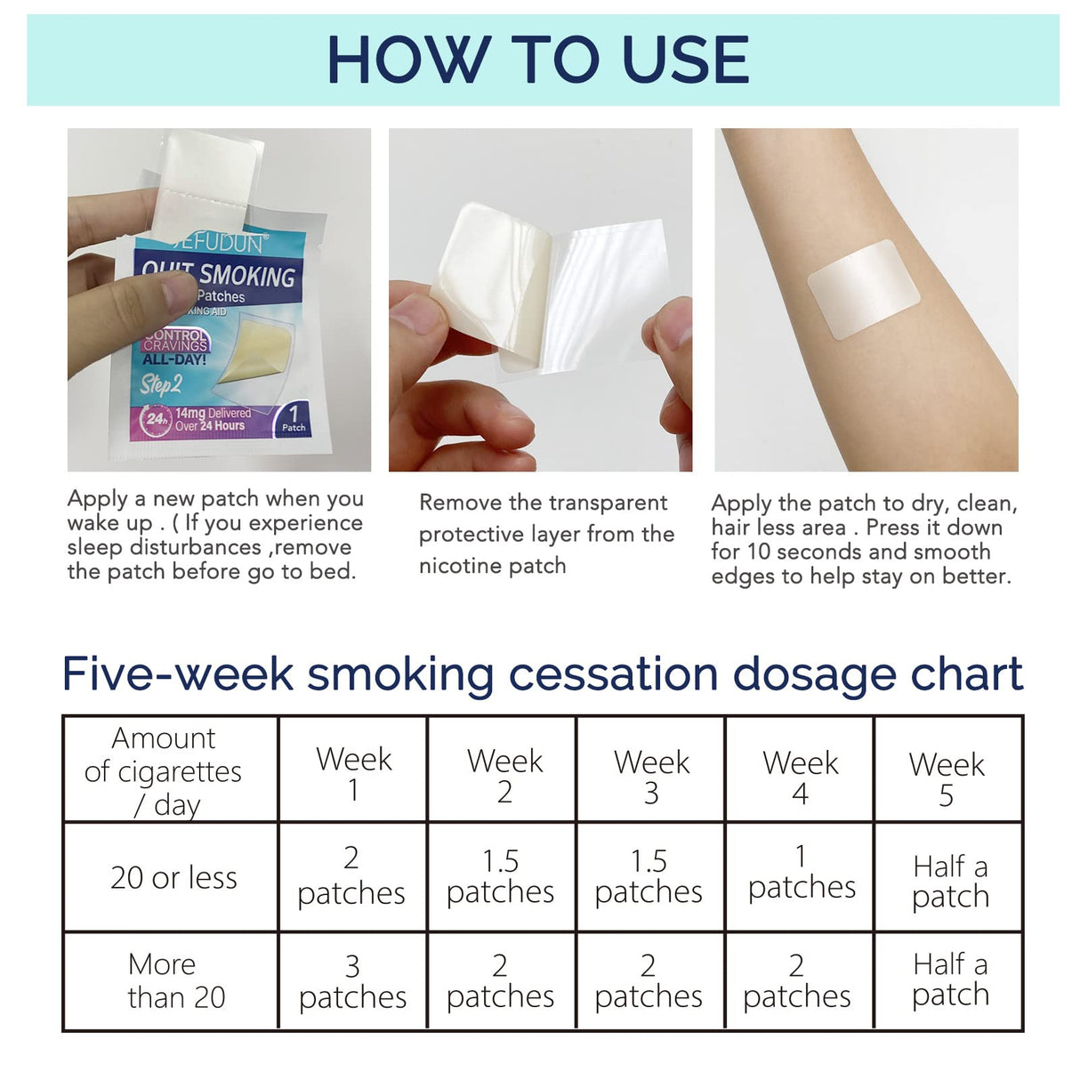 Step 2,30 Patches,14mg Delivered Over 24 Hours,Stop Aid,Helping Quit Patch,Stop Patches