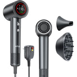 Hair Dryer, Negative Ionic Blow Dryer with 140, 000 RPM Professional High-Speed Blow Dryer, Brushless Motor for Fast Drying, Low Noise Thermo-Control Hairdryer with Magnetic Nozzle