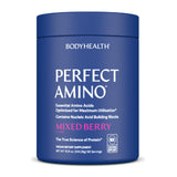 BodyHealth PerfectAmino Powder - BCAA and EAA Powder for Pre and Post Workout - Amino Acid Energy Drink to Support Lean Muscle and Recovery - NSF Certified for Sport - Mixed Berry - 66 Servings
