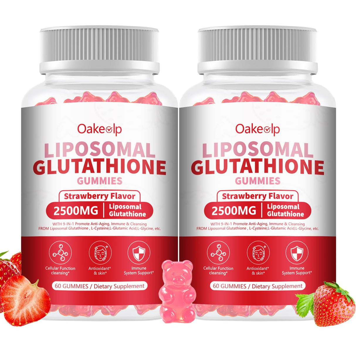 Extra Powerful 2500MG Liposomal Glutathione Gummies for skin whitening,Enhance 98% Absorption-Complex L-Cysteine,L-Glycine,Milk Thistle for Support Liver Function, Antioxidant for Aging Alleviation