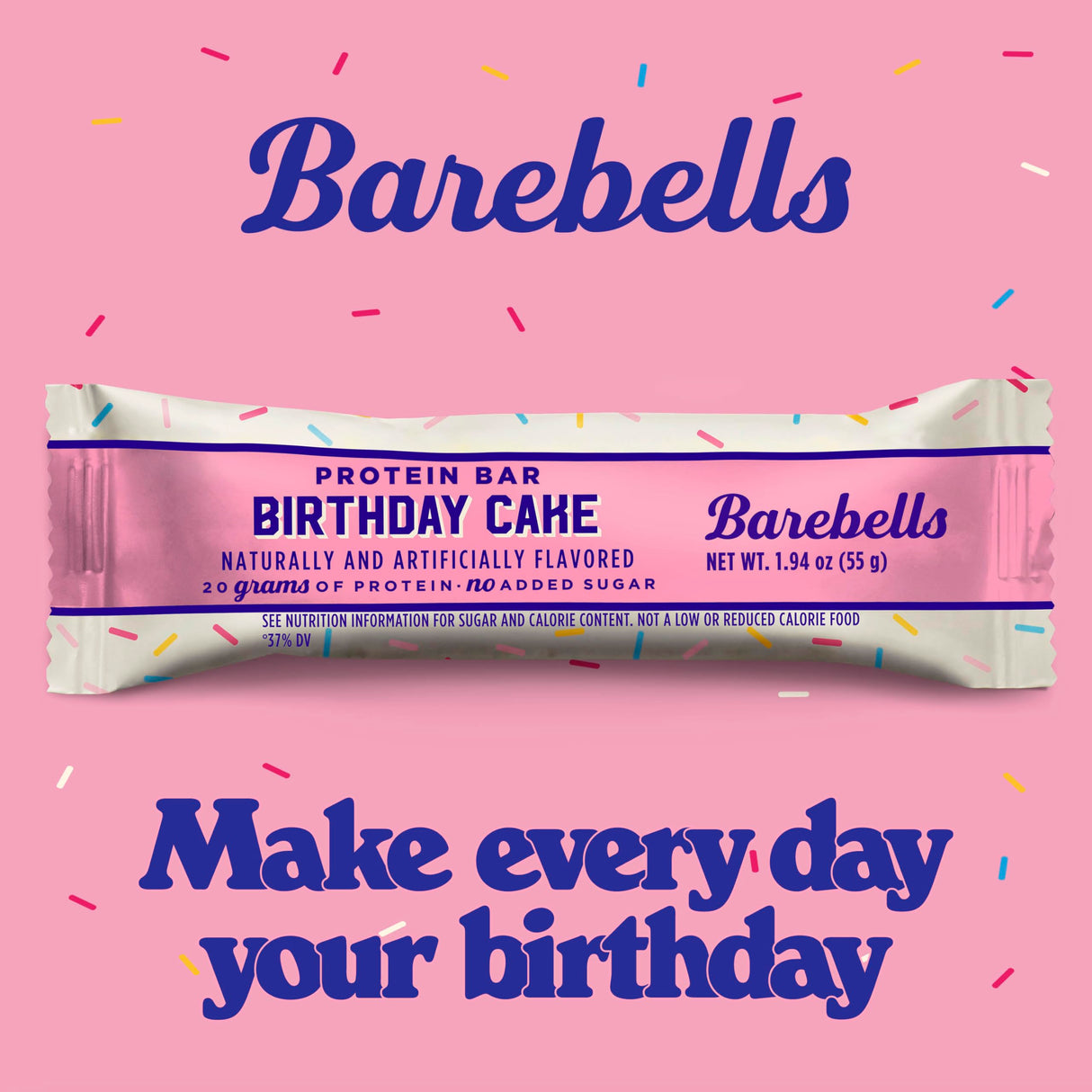 Barebells Protein Bars Birthday Cake - 12 Count, Pack of 2 - Protein Snacks with 20g of High Protein - Chocolate Protein Bar with 1g of Total Sugars - On The Go Protein Snack & Breakfast Bars…