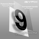 iSYFIX Black Vinyl Numbers Stickers,4 Inch Self Adhesive (2 Sets),Premium Decal Die Cut and Pre-Spaced for Mailbox, Signs, Window, Door, Cars, Trucks, Home, Address Number, Indoor or Outdoor