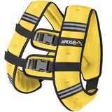 APEXUP Weighted Vest with 5lbs/10lbs/15lbs/20lbs/25lbs/30lbs Weights and Reflective Stripe, Weight Vest Men Women for Workout, Strength Training, Running (Yellow, 15lbs)