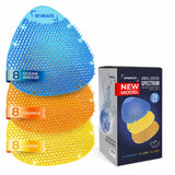 Urinal Screen Deodorizer (24 Pack) Urinal Cakes Fresh 3d Wave Anti-Splash Odor protection for Toilets in Bathroom Office Stadiums Schools with Free Gloves - 8 pcs Blue 8 pcs Yellow 8 pcs Orange