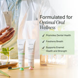 Boka Fluoride Free Toothpaste Nano Hydroxyapatite, Helps Remineralize, Appropriate for Sensitive Teeth, Whitening - for Adult, Kids Oral Care - Refresh Mint Flavor, 4 Fl Oz 3Pk