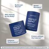 BodyHealth PerfectAmino Powder - BCAA and EAA Powder for Pre and Post Workout - Amino Acid Energy Drink for Men and Women to Support Lean Muscle and Recovery - Unflavored - 60 Servings