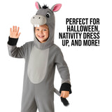 Morph Donkey Costume Kids Donkey Jumpsuit Kids Animal Halloween Costumes Toddler Nativity Christmas Animal Costume S (4-6Y)