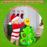 My First Christmas Tree for Toddlers: Kids Christmas Tree Toy Set with DIY Train Set&Tracks,18 Colorful Decorations Sensory Developmental for Little One Xmas Birthday Gifts for Boys & Girls