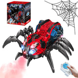 Spider Toys for Boys 4-6, 5-7, 8-12+, Remote Control Spider Robot Toy with 2.4 GHz Remote Controller, RC Robot Spider with Spray/Lights/Music, Realistic Spider Gift for Kids Boys, Halloween, Christmas