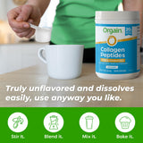 Orgain 20g Collagen Peptides + Prebiotic & Probiotics Powder, 1lb