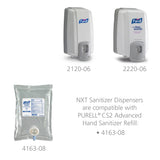 PURELL NXT Push-Style SPACE SAVER Sanitizer Dispenser, Dove Grey, for 1000 mL PURELL NXT Sanitizer Gel Refills (Pack of 1) - 2120-06