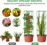 MQUPIN Tomato Cages,3 Packs Square Tomato Cage for Garden Plant Support,41 * 15 * 15in Heavy Duty Steel Plant Tower Stakes Trellis for Climbing Vegetables Flowers Fruits