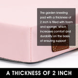 HappyPicnic Waterproof Kneeling Pad for Garden or Bath, 2 inch Thick Soft Foam Kneeler Mat for Gardeners Knee Support or Bathtub Bathing with Handle and Removable Cover - Pink